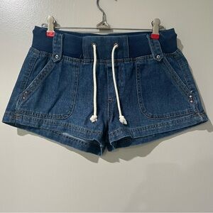 Vanilla Star Blue Jean Shorts with Drawstring